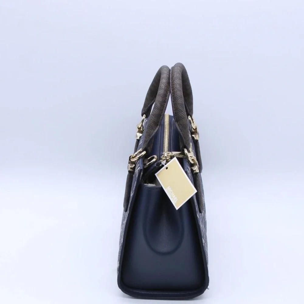 Michael Kors Marilyn Small Crossbody - Brown/Navy - Picture 4 of 6